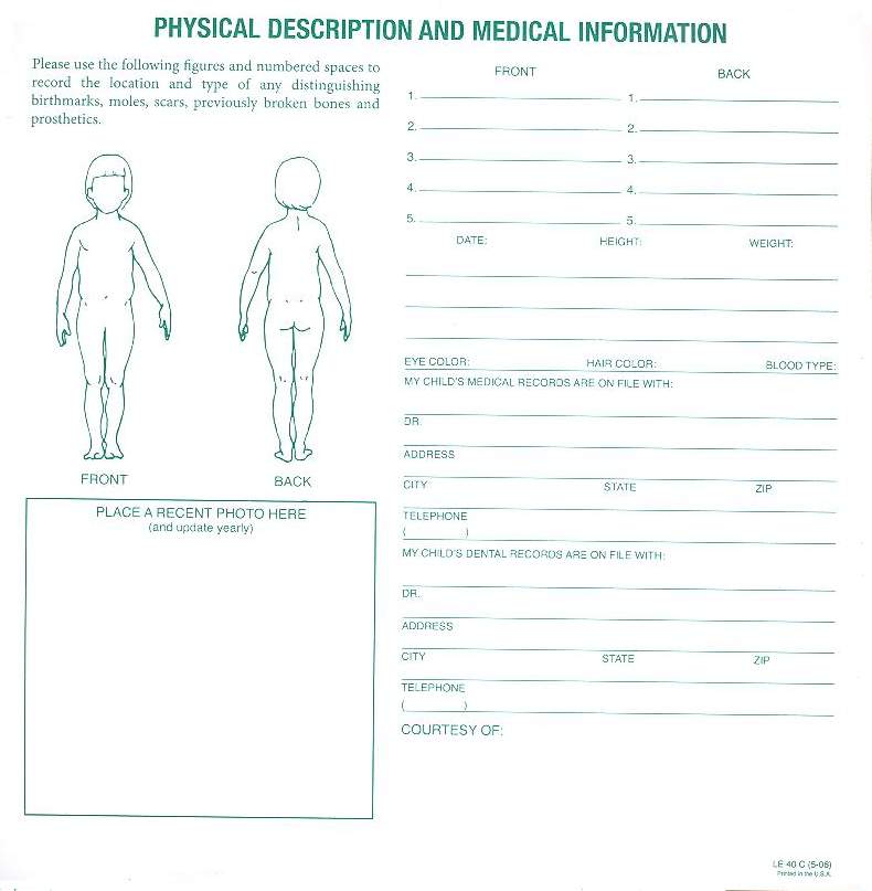 Child ID Fingerprint Kit