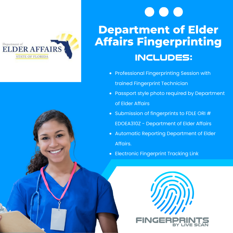 Department of Elder Affairs Fingerprinting