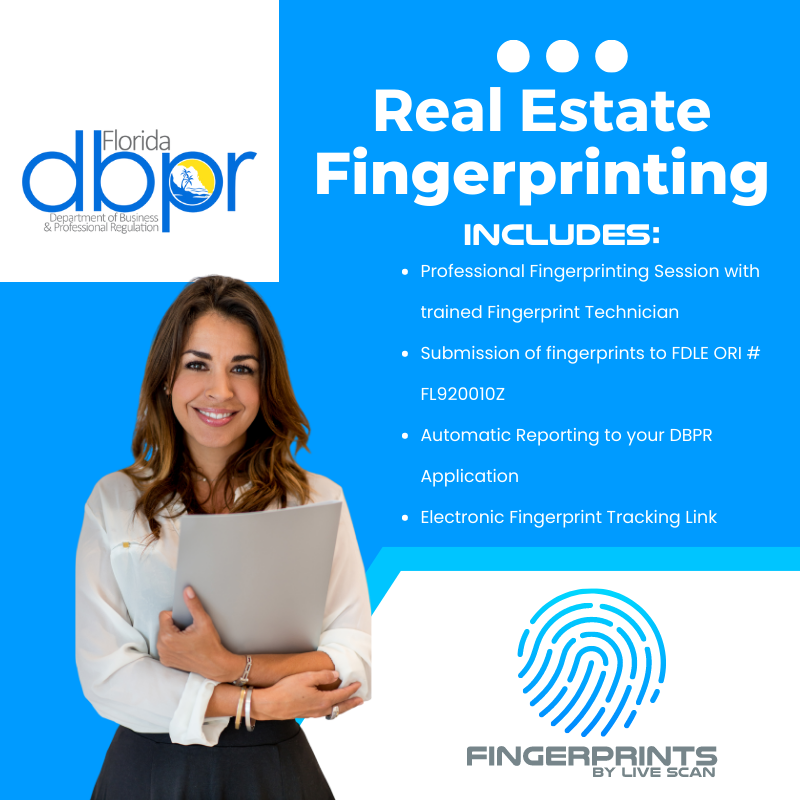 Real Estate License Fingerprinting - FL920010Z