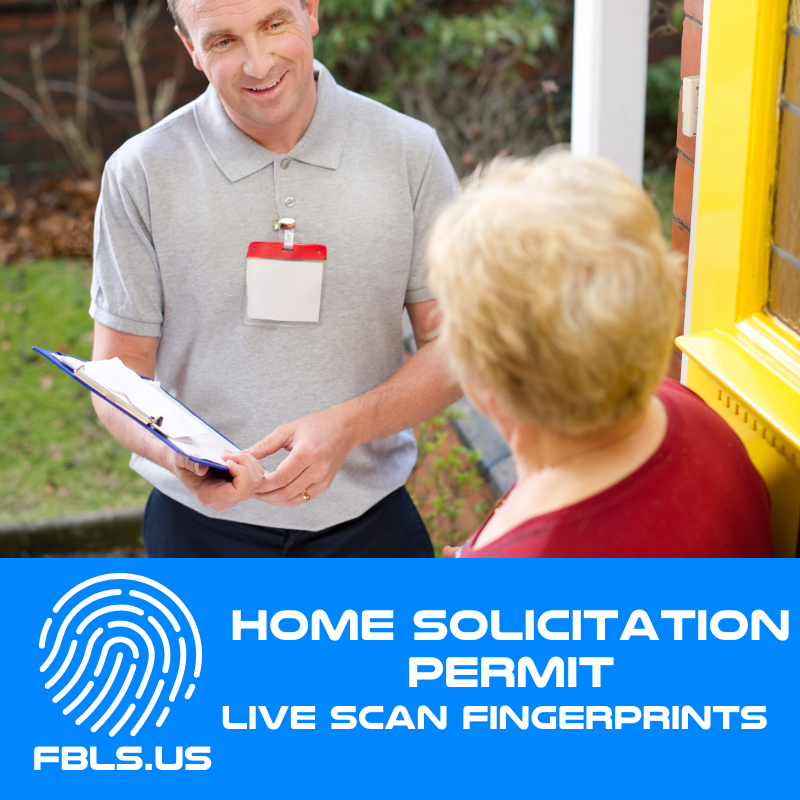 Home Solicitation Permit Fingerprinting