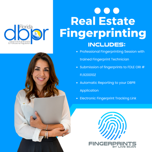 Real Estate License Fingerprinting FL920010Z